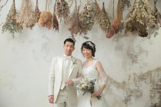 話題のドライフラワーで洋装を！