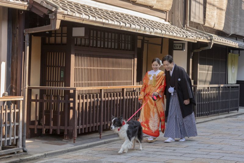 京都らしい街並みで
