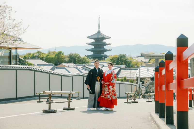 最後は五重塔をバックに