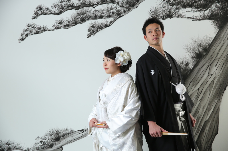 色打掛から白無垢へチェンジ