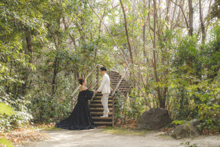 梅小路公園で洋装撮影