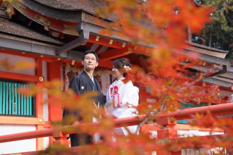 紅葉越しの・・・