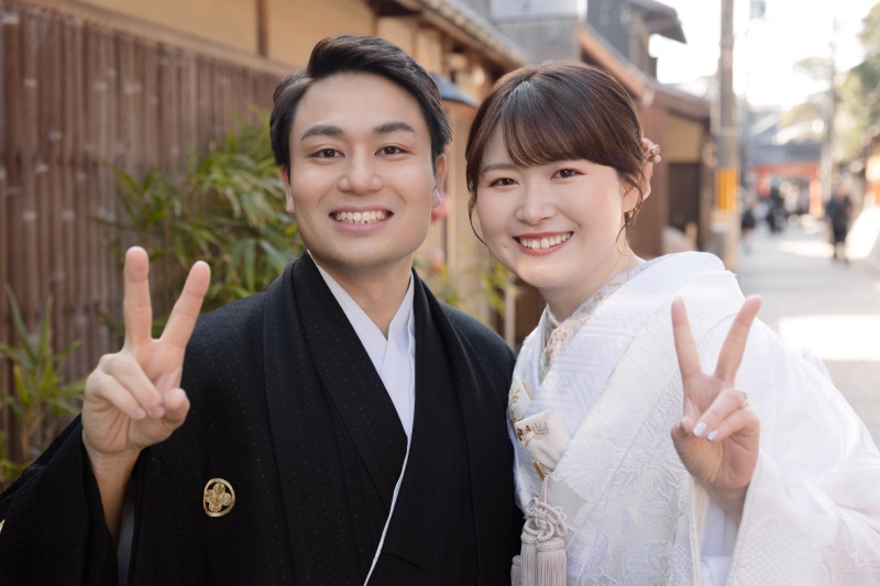 お二人そろってカメラにしっかりと目線をいただいて