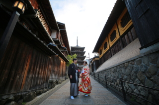 人気の八坂の塔周辺ロケ