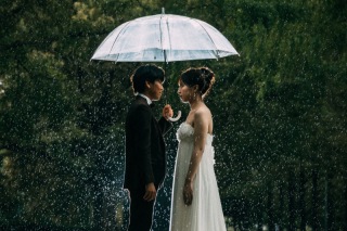 雨の日の琵琶湖撮影