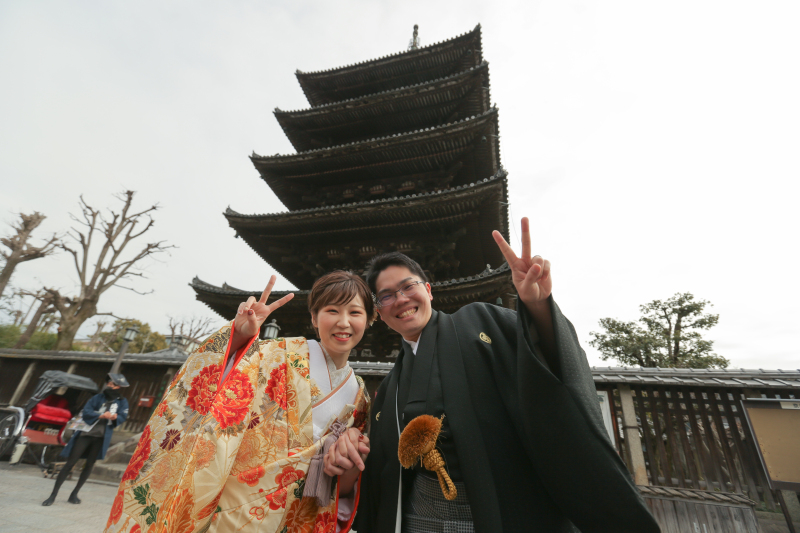 五重塔を背景に♪