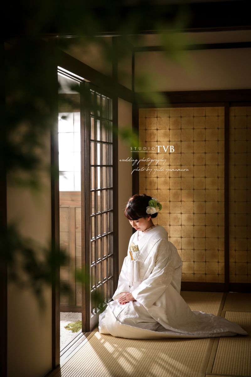 庭園の中での撮影