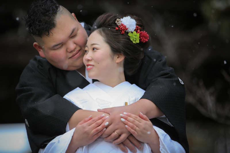 最後は新郎様からのバッグハグショット