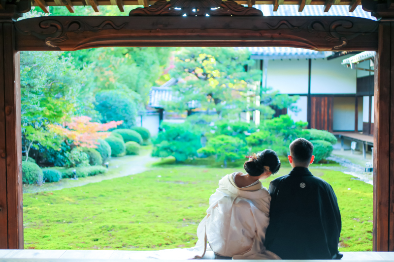 お庭を眺めて。