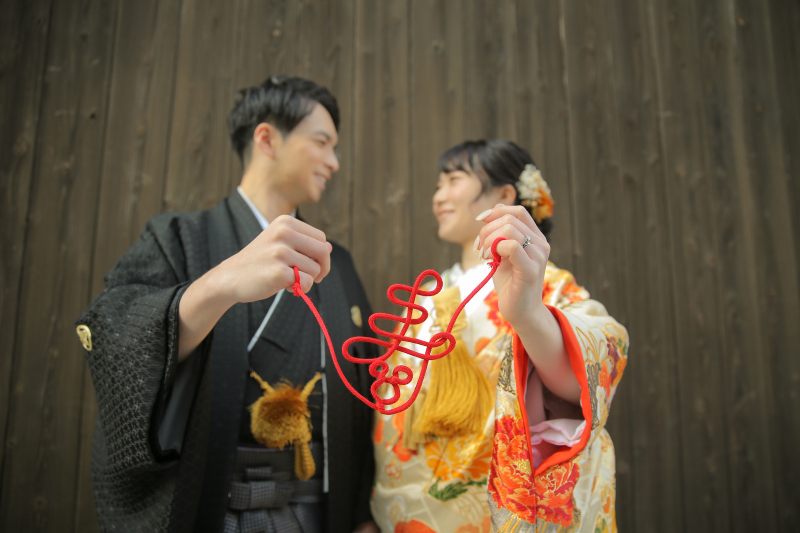 寿でつくった赤い糸♡