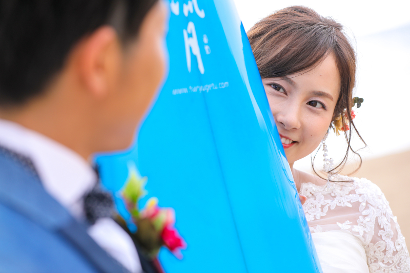 ちらっと魅せる、花嫁様のスマイル!