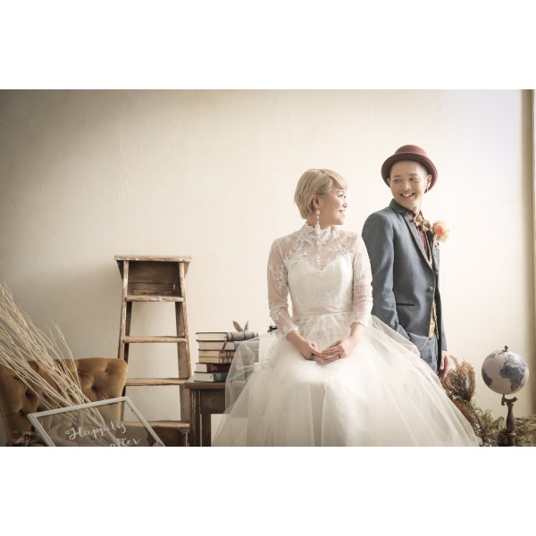 新郎様のハットも可愛い