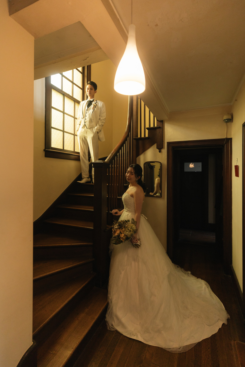 階段を利用して