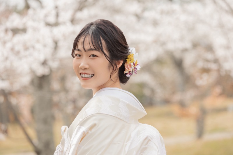 素敵な髪飾りも写真に残しましょう