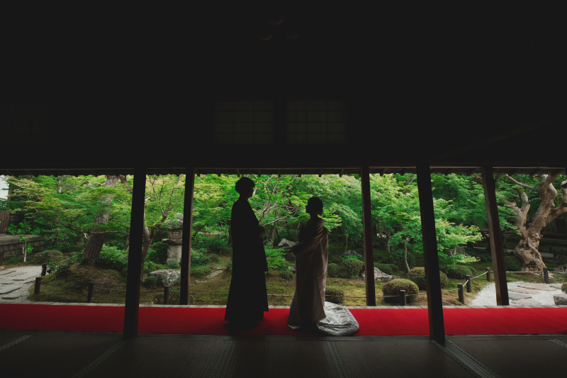 新緑が美しい6月の京都【圓光寺】で和装フォトウェディング