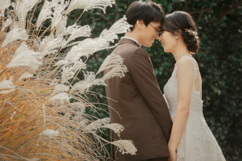 おでこをくっつけて