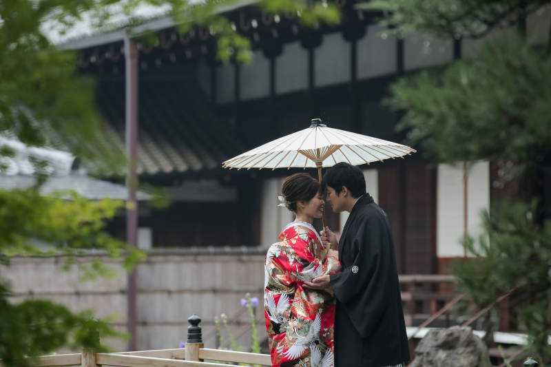お庭で