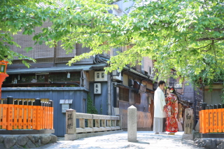 京都の街並みと