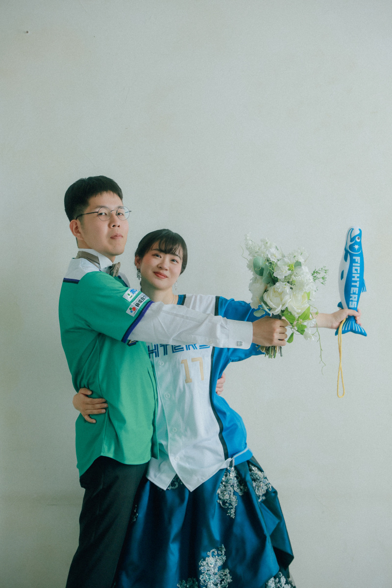 野球が好きなお二人らしい一枚に