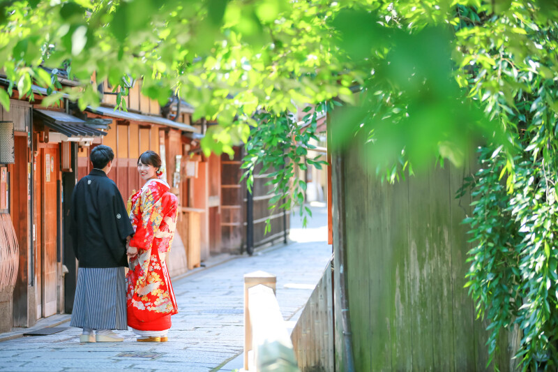 新緑も町屋の雰囲気も♪