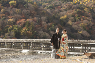 嵐山で観光しながらの撮影！！