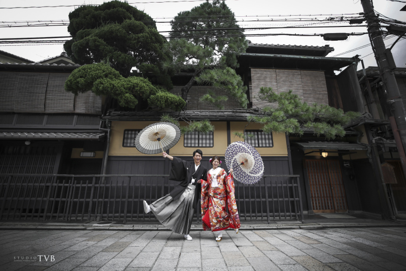 京都らしい町並みで