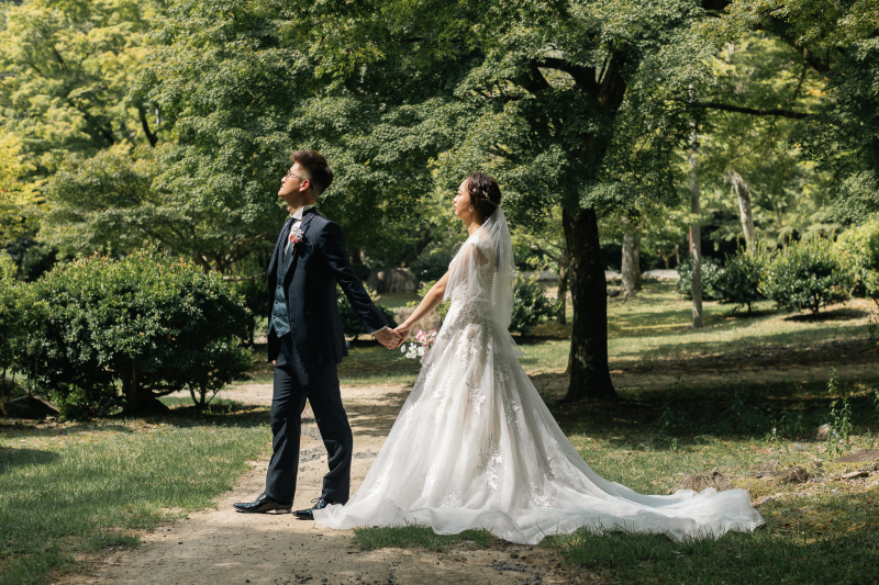 嵐山の豊かな緑の中。