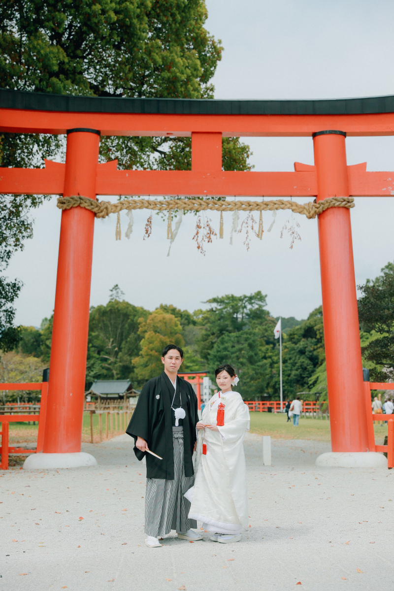 最後は上賀茂神社の鳥居の前で