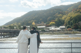 彩り豊かな嵐山での撮影