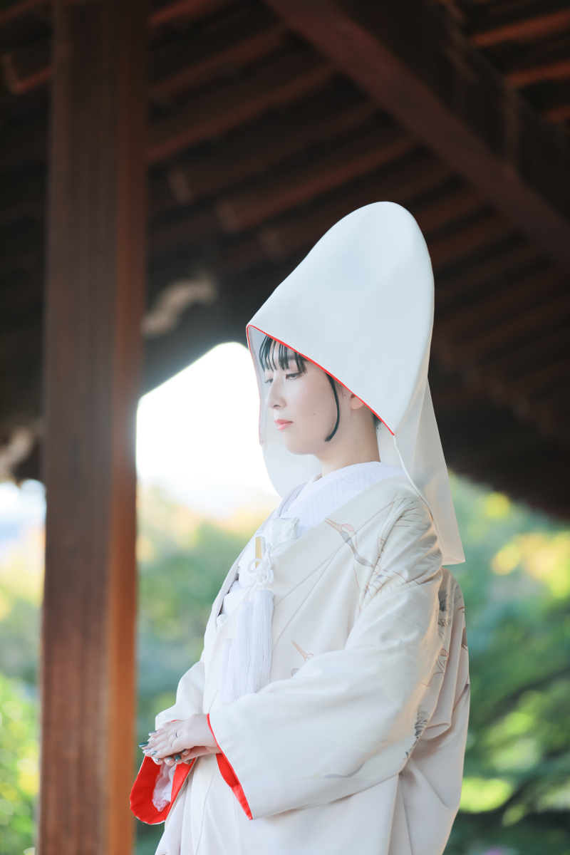 綿帽子で雰囲気チェンジ