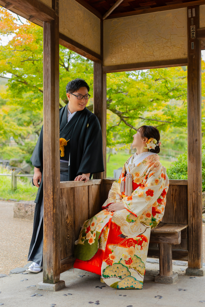 次に和装にお着替えいただき、円山公園へ。