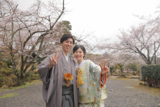 しっとりとした美しさの大覚寺にて