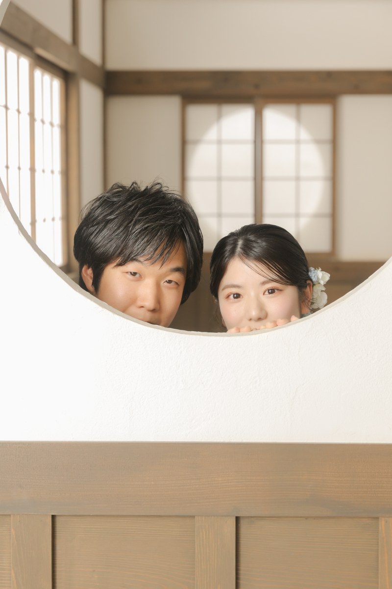 丸窓からひょこり