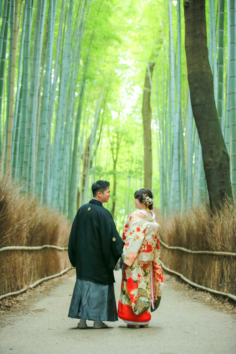 秋の京都の嵐山