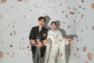 和装でスタジオ撮影