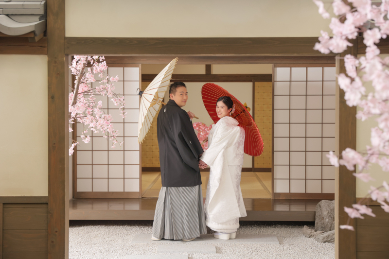 和傘をつかって