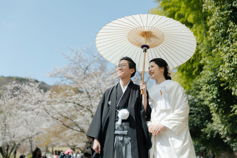 今度は相合傘で