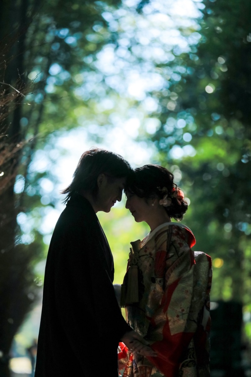 自然の光を利用したシルエットカット