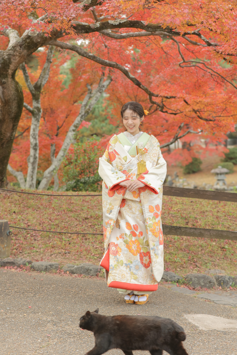 新婦様の視線の先には…