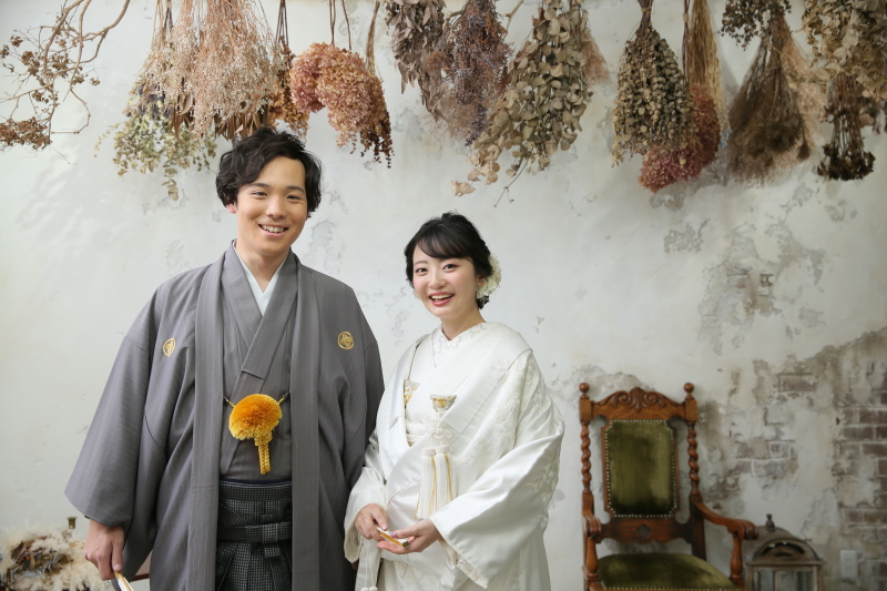 ドライフラワーの背景もよく合います☆