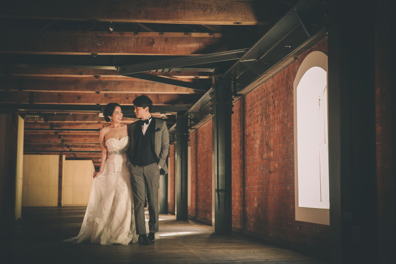 赤煉瓦倉庫の中で。