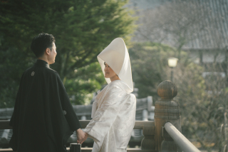 白無垢と綿帽子