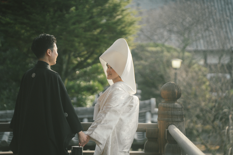 白無垢と綿帽子