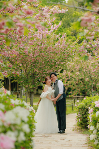 梅小路公園で春を感じるウェディングフォト撮影