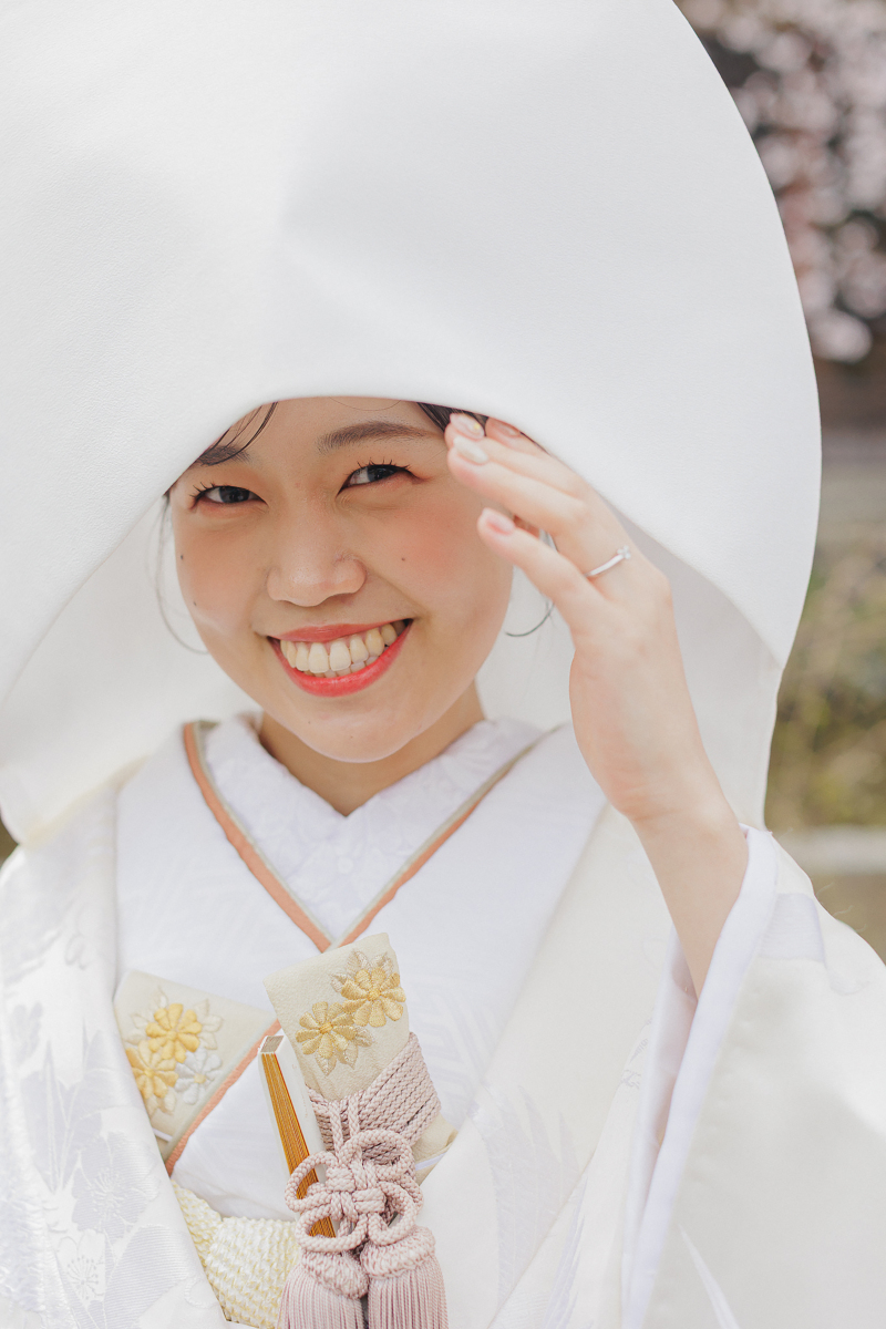 また、綿帽子を活かしたカットも撮影。