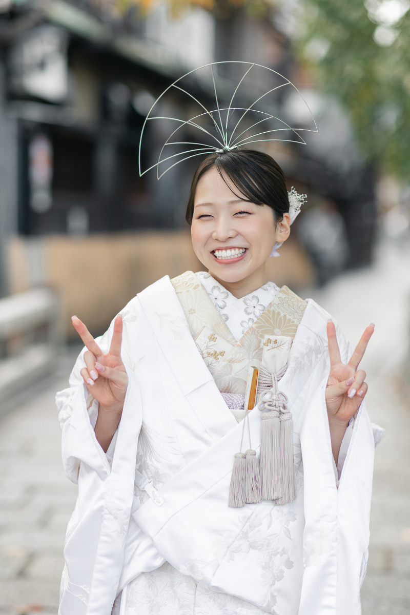 綿帽子の準備中