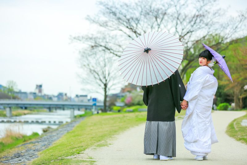 鴨川をのんびりお散歩。