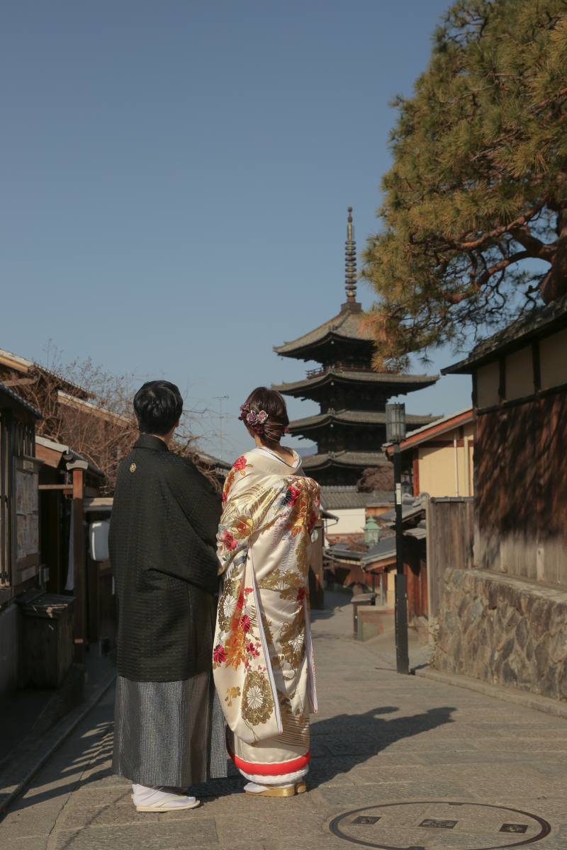 【八坂】和装ロケーションで思い出のフォトウエディングを♪