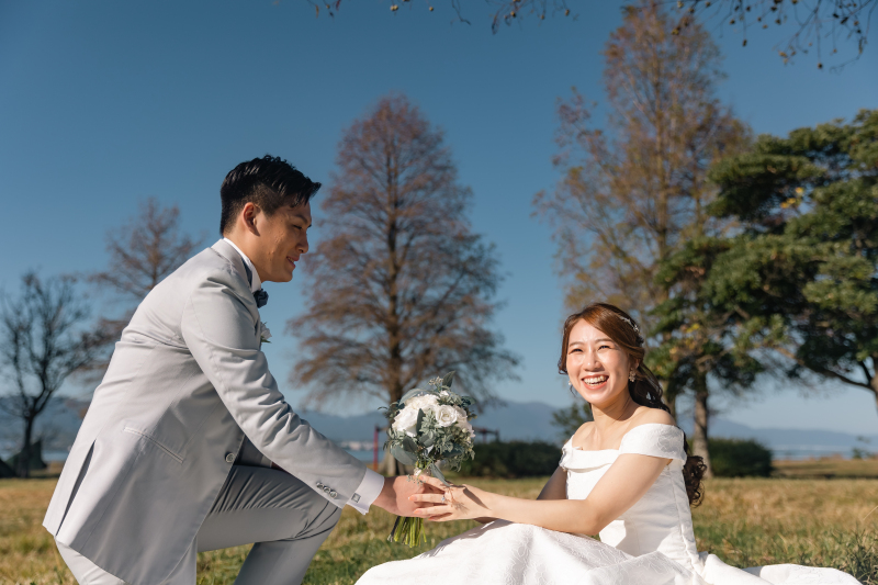 ブーケをもらって