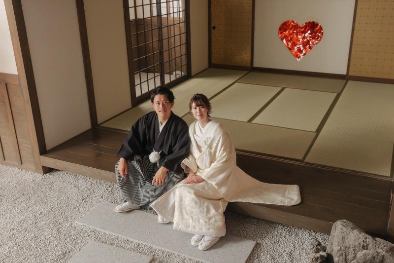 白無垢に着替えて